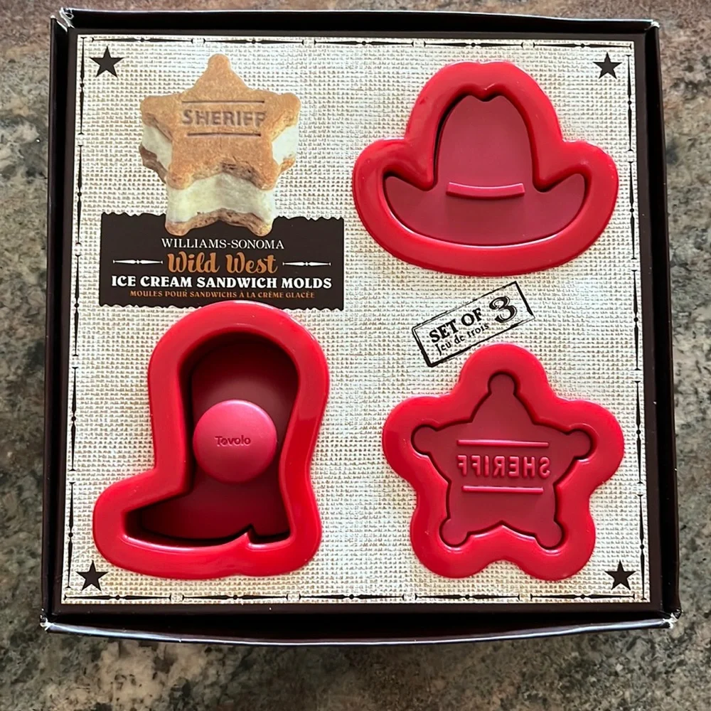 NWOT Williams-Sonoma Wild West Ice Cream Sandwich Molds